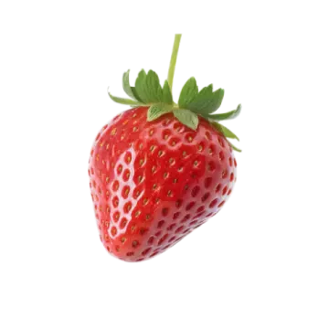 a strawberry on a white background