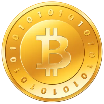a gold coin with a bitco logo on it