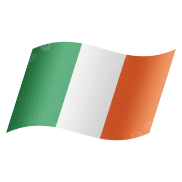 the irish flag on a white background