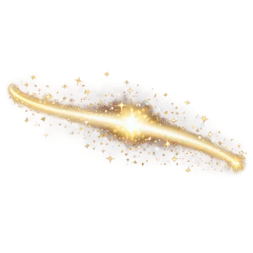 a gold star burst on a white background