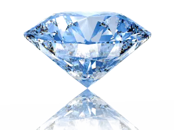 a blue diamond on a white background