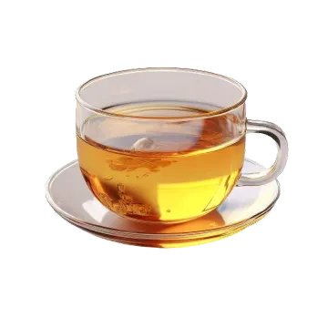 a cup of tea on a saucer