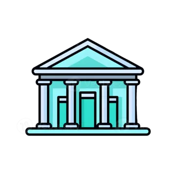 an icon of a bank building