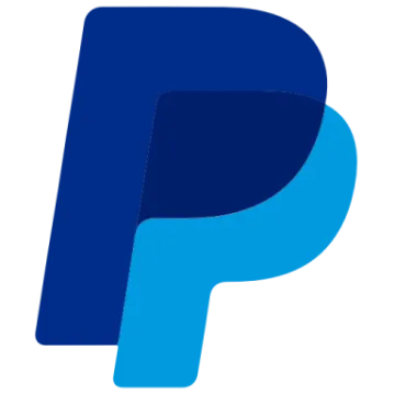 a blue p logo on a white background