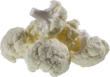 a pile of caulia on white background