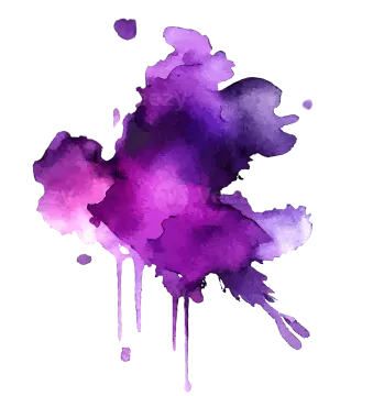 a purple watercolor stain on a white background
