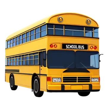 a yellow school bus on a white background