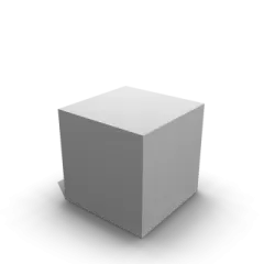 an image of a white cube