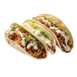 a couple of taco's chicken ta taconi burrs