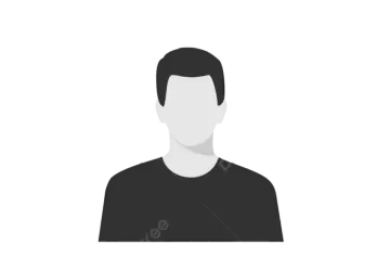 the silhouette of a man in a black shirt