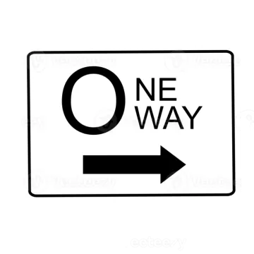 a black and white sign with the word one way on it