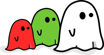 three ghosts in a row