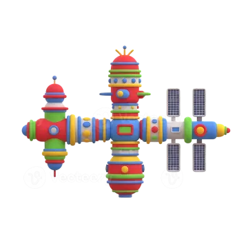 an inflatable model of a robot with solar panels
