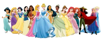 a group of disney princesses