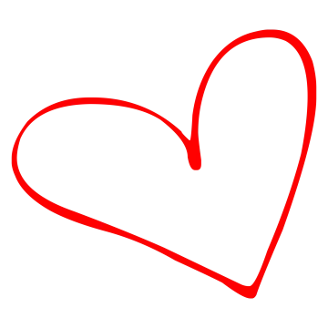 a red heart on a white background