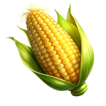 a corn on a white background