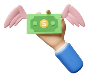 a hand holding a green dollar bill
