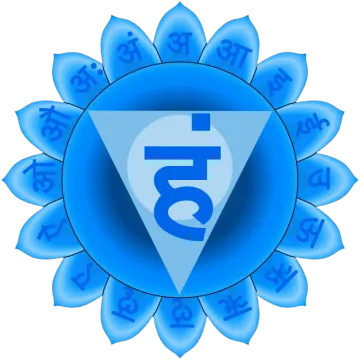 a blue lotus with the number 5 on it