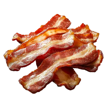 bacon on a white background