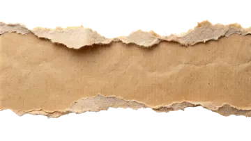 a piece of brown paper with torn edges