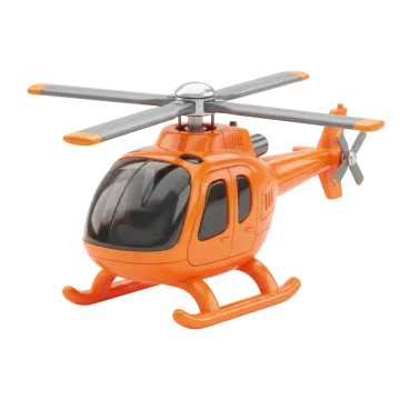 a toy helicopter on a white background