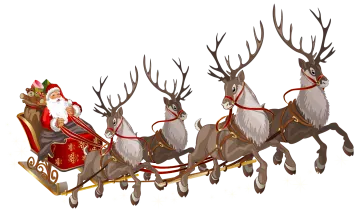 santa and his reindeers