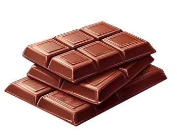 a stack of chocolate