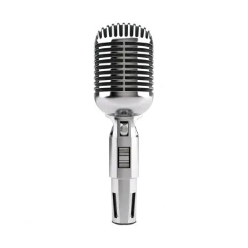 a microphone on a white background