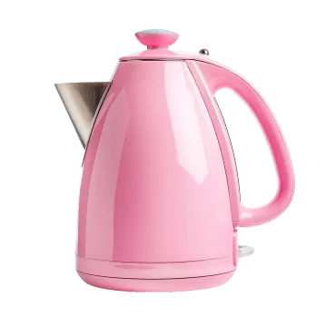 a pink electric kettle on a white background