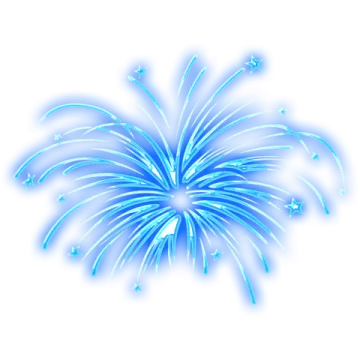 a blue fireworks on a white background