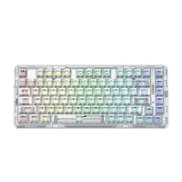 a computer keyboard with colorful keys on it