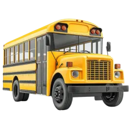a yellow school bus on a white background