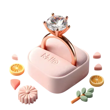 an engagement ring with a diamond in it