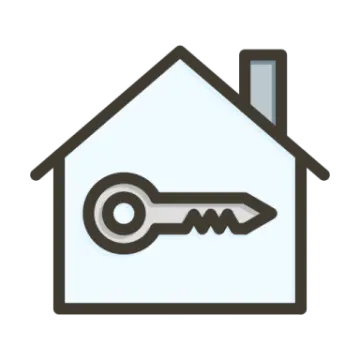 a house with a key in it