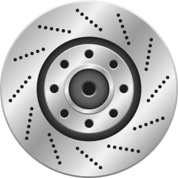 brake disc on white background