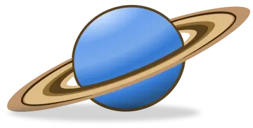 a blue planet with two rings