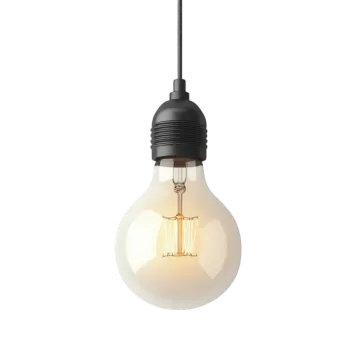a light bulb on a white background