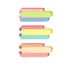 an image of a stack of colorful papers