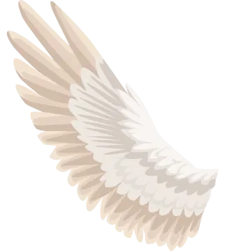 a white angel wings clipart