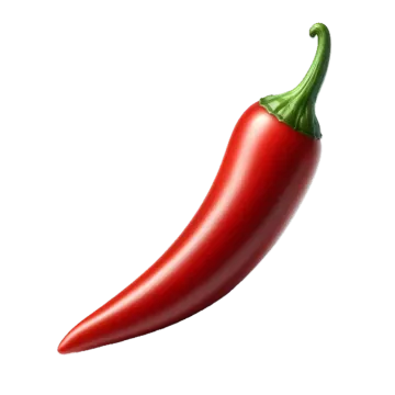 a red chili pepper on a white background