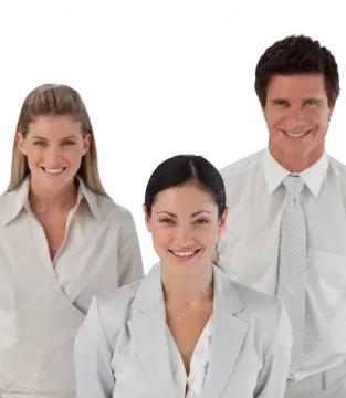 a group of business people posing for the camera