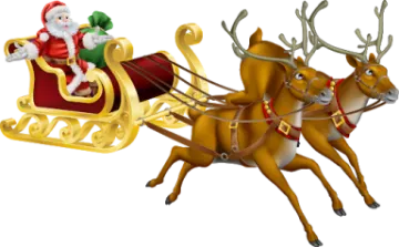 santa and his reindeers