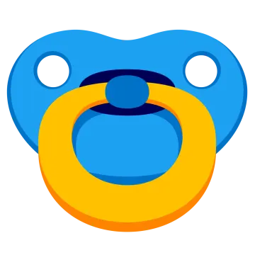 a blue and orange baby pacp