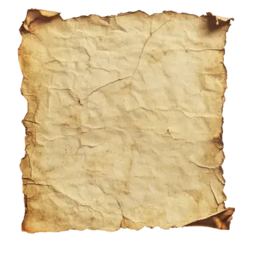 a piece of old paper on a white background