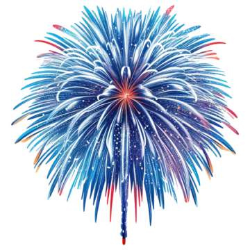 a colorful fireworks on a white background