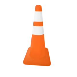 a traffic cone on a white background
