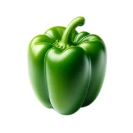 a green pepper on a white background
