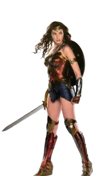 a woman in a costume with a sword