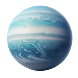 an image of a blue and white planet