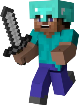 an image of a minecraft character holding a sword